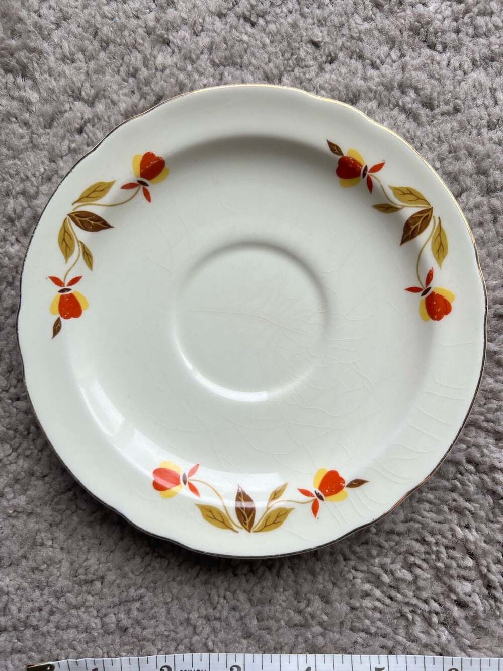 Hall China Superior Quality Autumn Leaf Pattern 6-inch Saucer